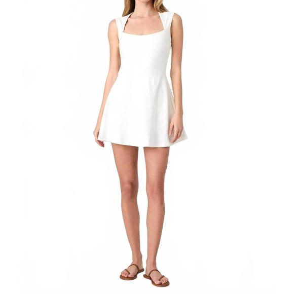 NEW FRENCH CONNECTION lula ponte skater dress in summer white - Picture 1 of 4